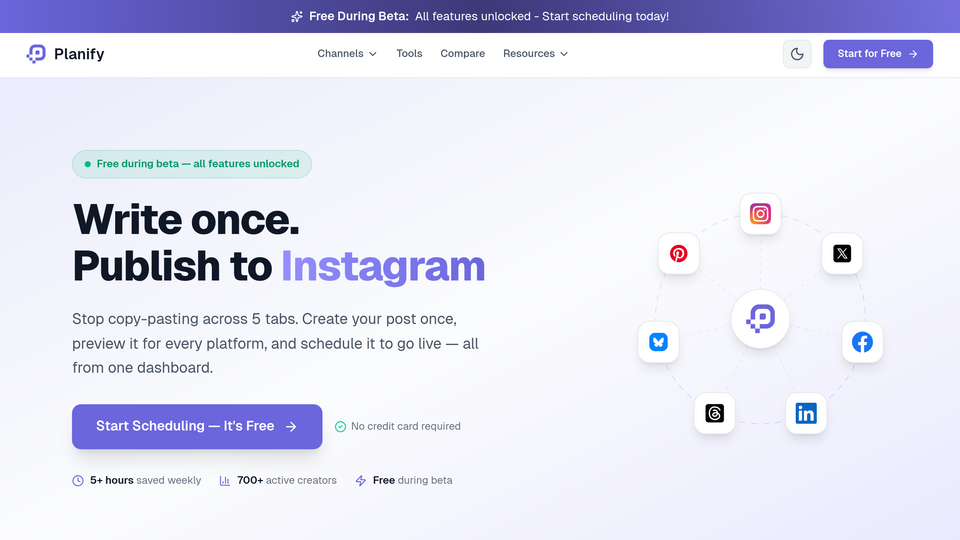 Screenshot of Planify