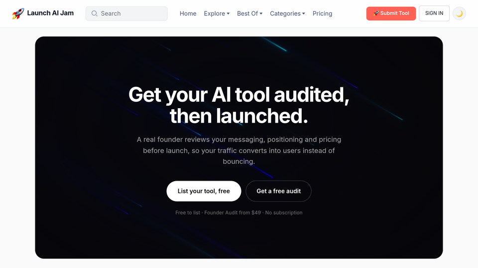 Screenshot of Launch AI Jam