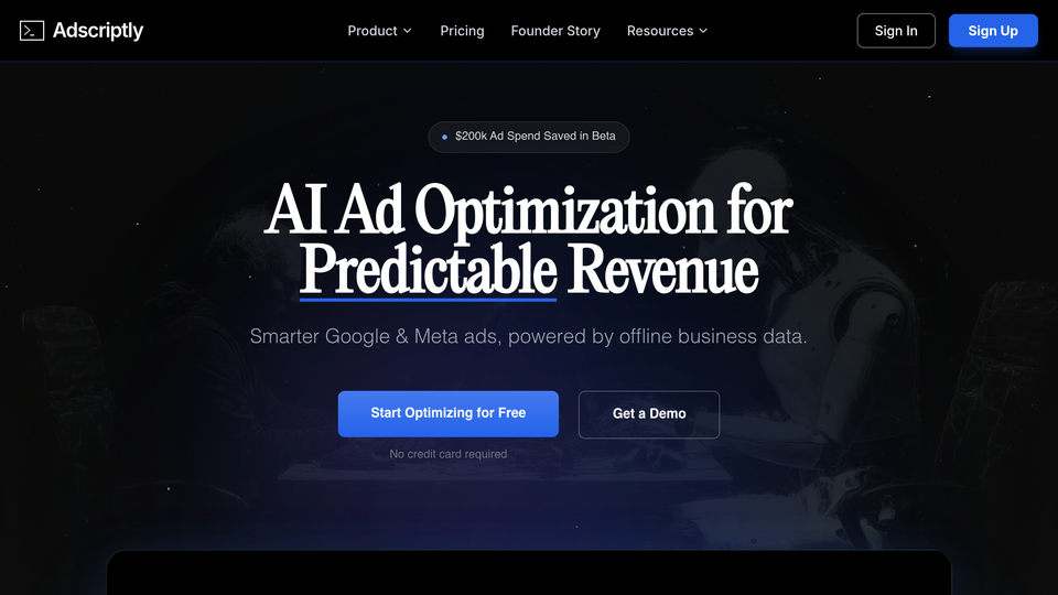 Screenshot of Adscriptly
