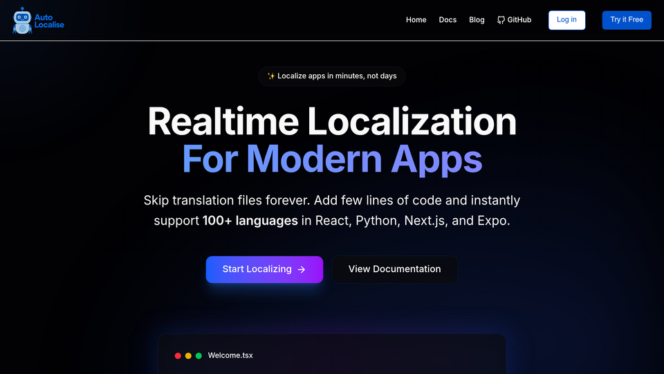 Screenshot of AutoLocalise