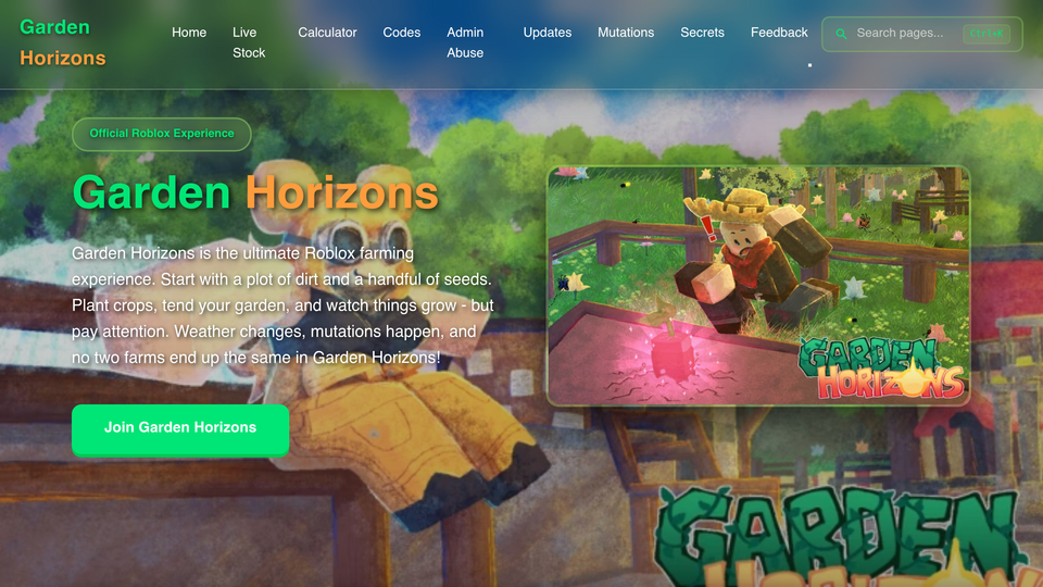 Screenshot of Garden Horizons