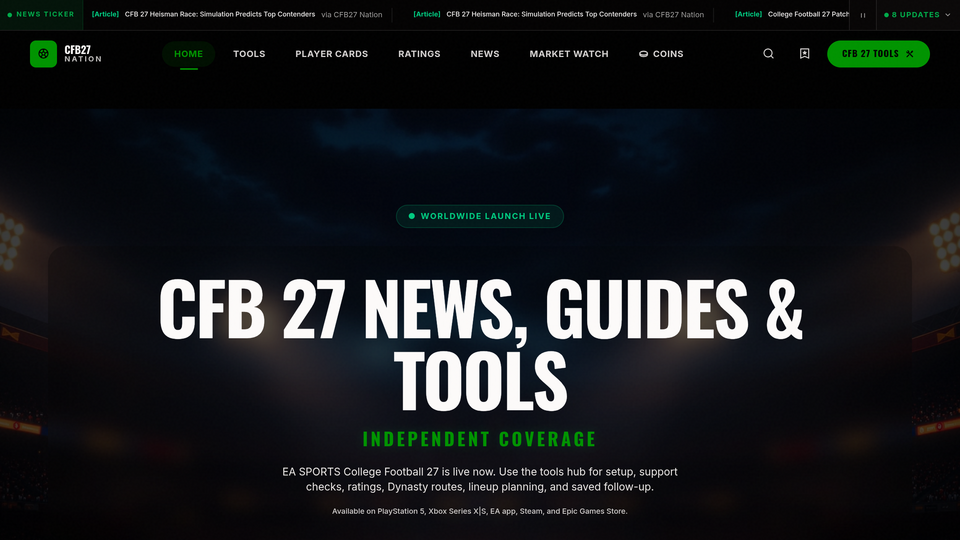 Screenshot of CFB27 Nation