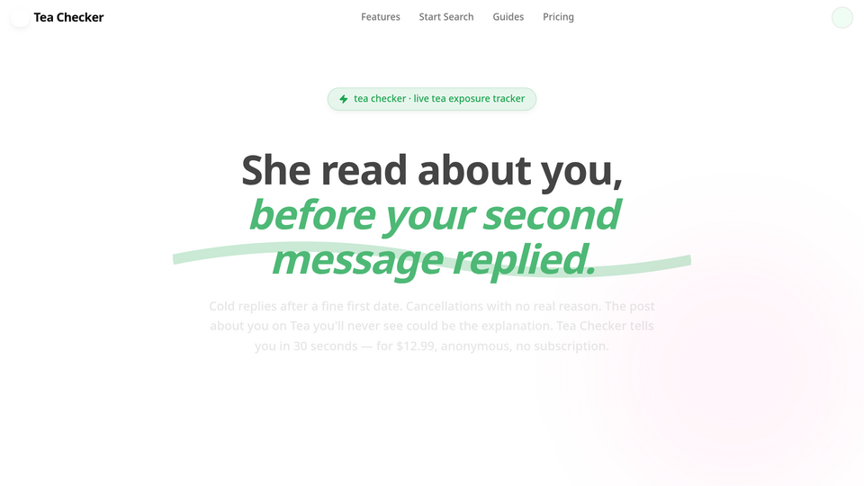 Screenshot of Tea Checker