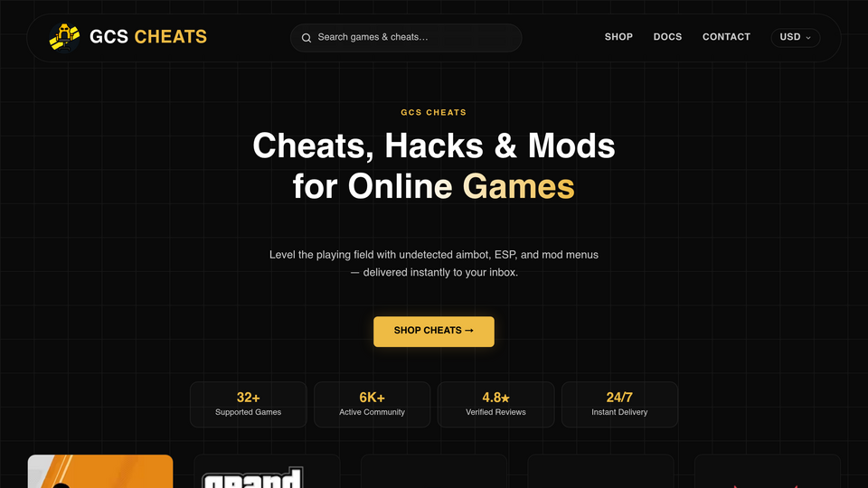 Screenshot of GCS Cheats