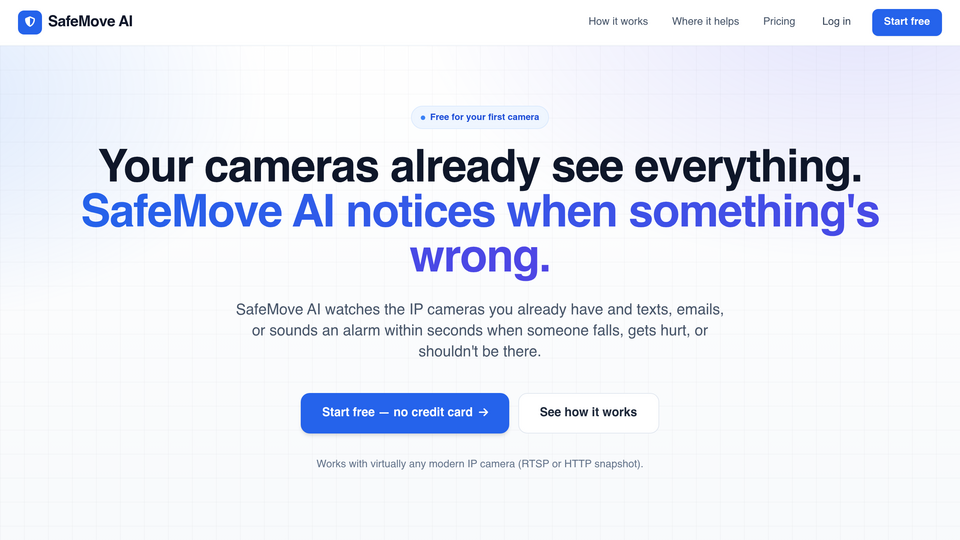 Screenshot of SafeMove AI