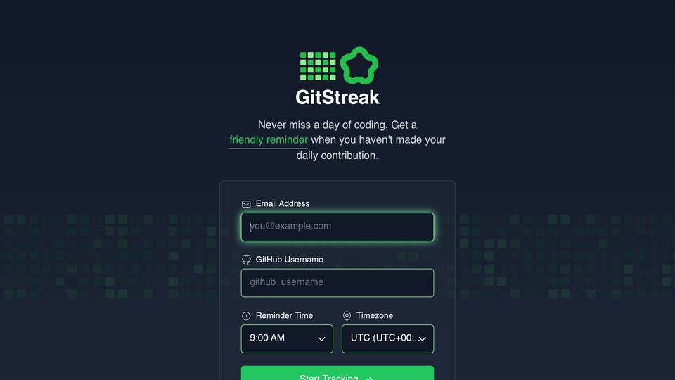 Screenshot of GitStreak