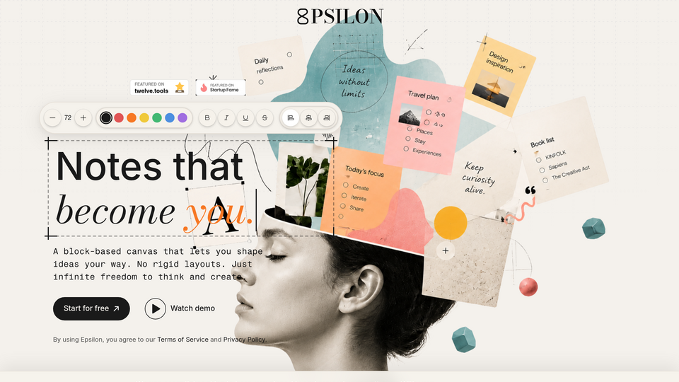 Screenshot of Epsilon
