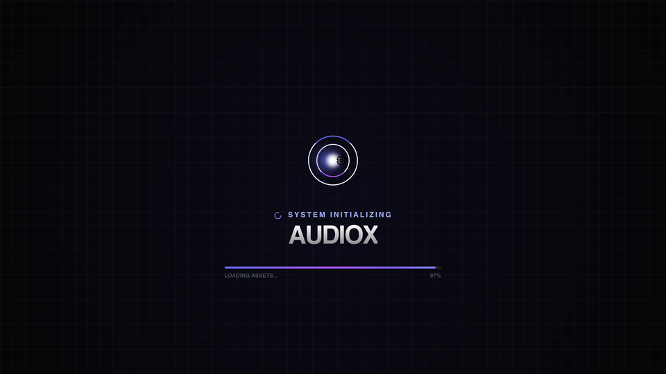 Screenshot of AudioX