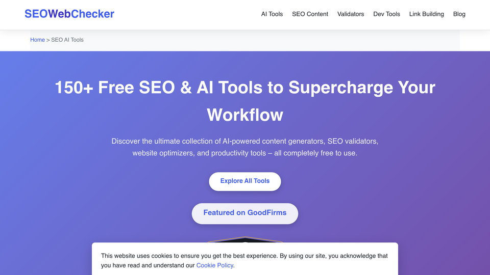 Screenshot of SeoWebChecker