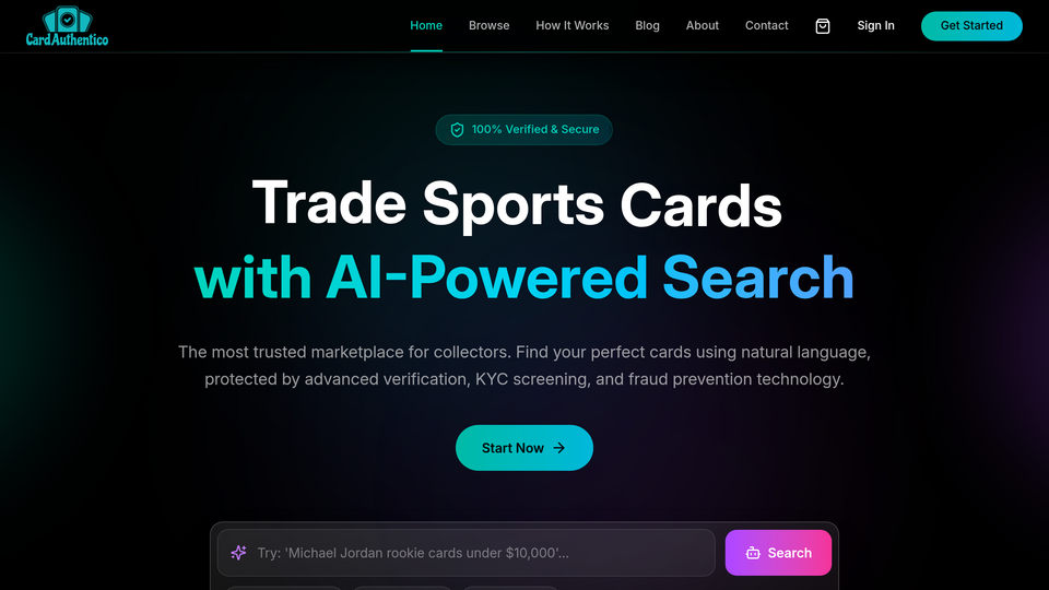 Screenshot of CardAuthentico