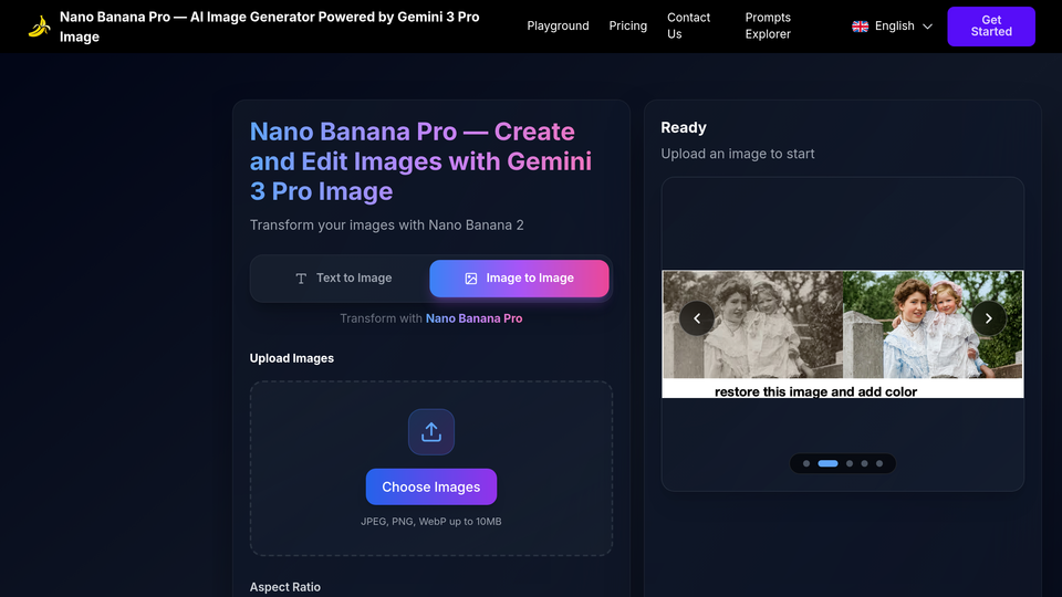 Screenshot of Nano Banana Pro