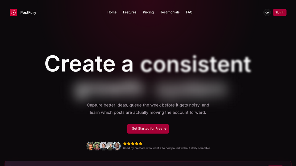 Screenshot of PostFury