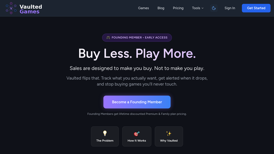 Screenshot of Vaulted Games