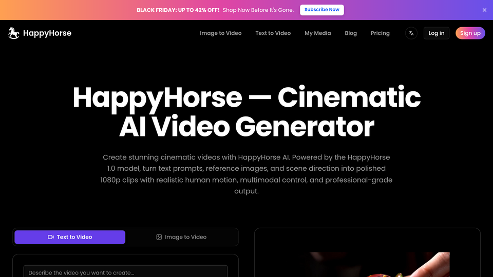 Screenshot of HappyHorse