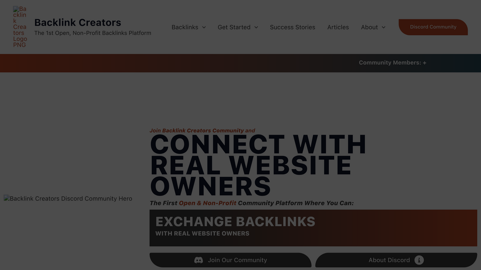 Screenshot of Backlink Creators