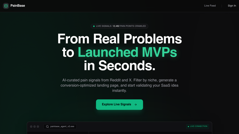 Screenshot of Pain Base
