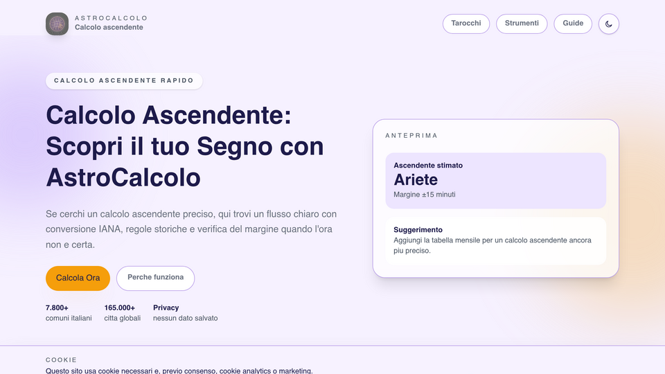 Screenshot of AstroCalcolo