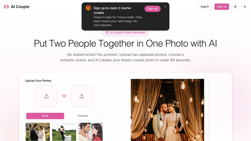 Screenshot of AI Couple