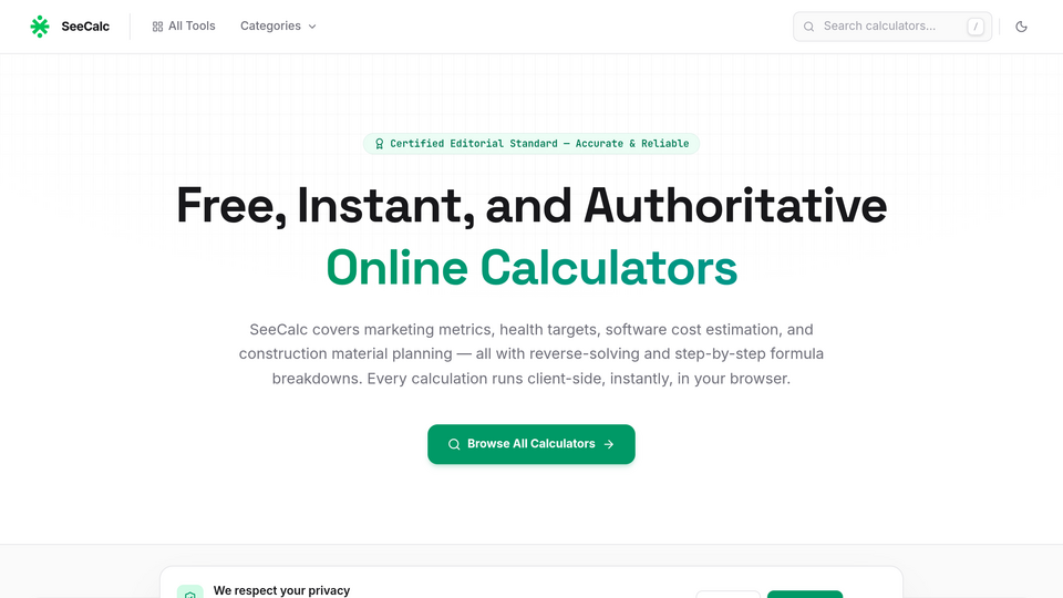 Screenshot of SeeCalc