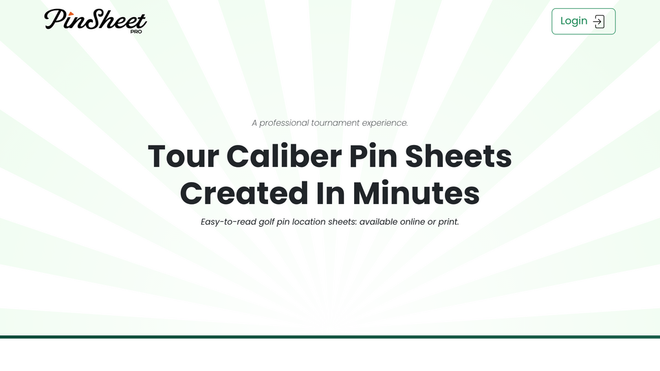 Screenshot of Pin Sheet Pro