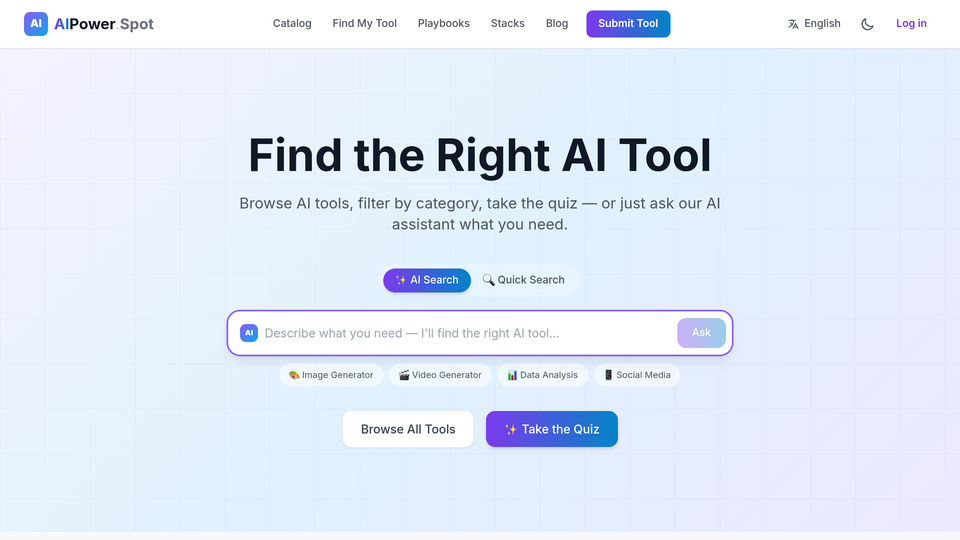 Screenshot of AIpower.Spot