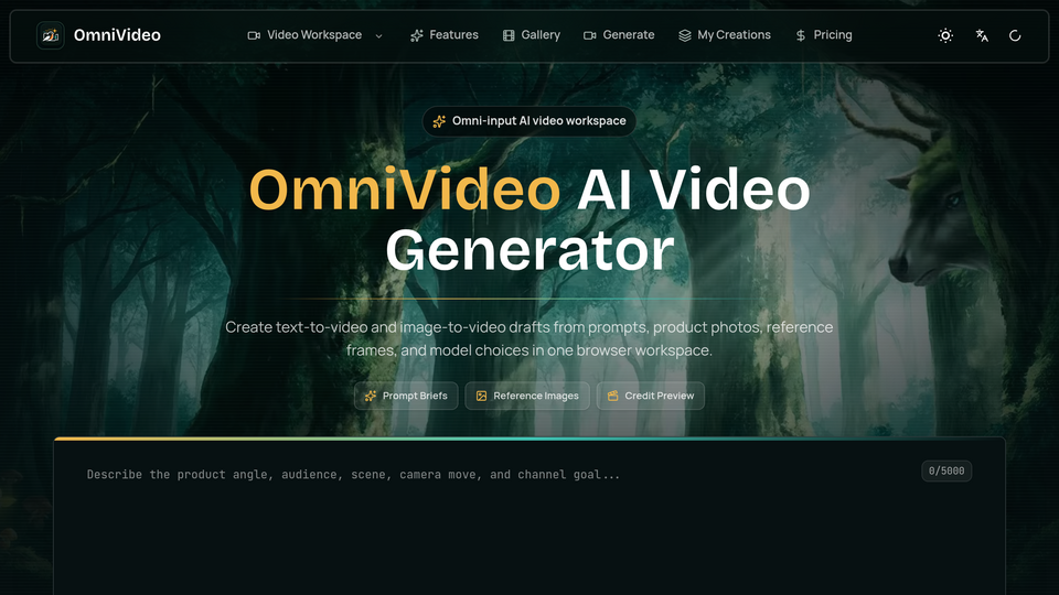 Screenshot of OmniVideo