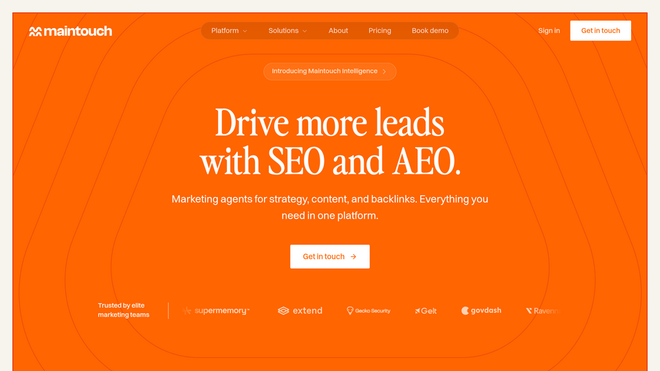 Screenshot of Maintouch