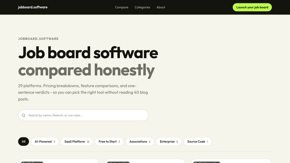 Screenshot of Job Board Software