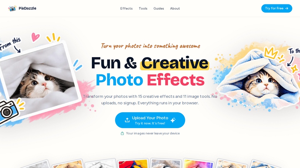 Screenshot of PixDazzle