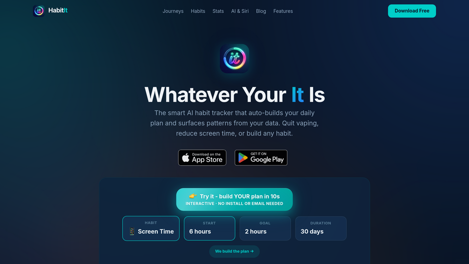Screenshot of HabitIt