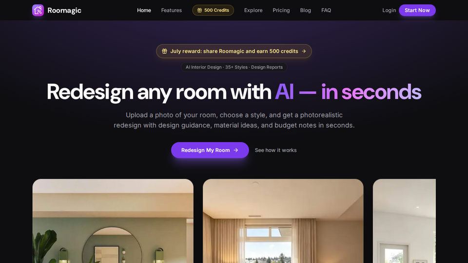Screenshot of Roomagic