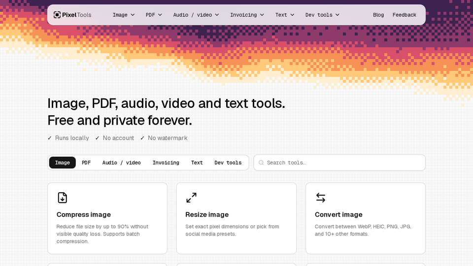 Screenshot of PixelTools