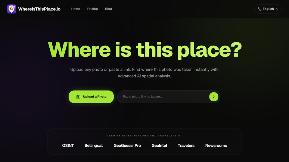Screenshot of WhereIsThisPlace.io