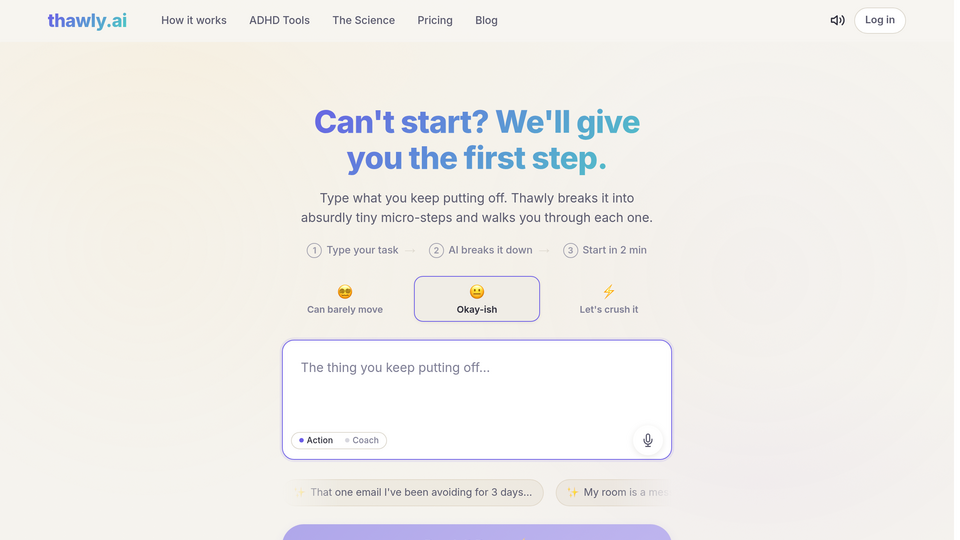 Screenshot of Thawly AI
