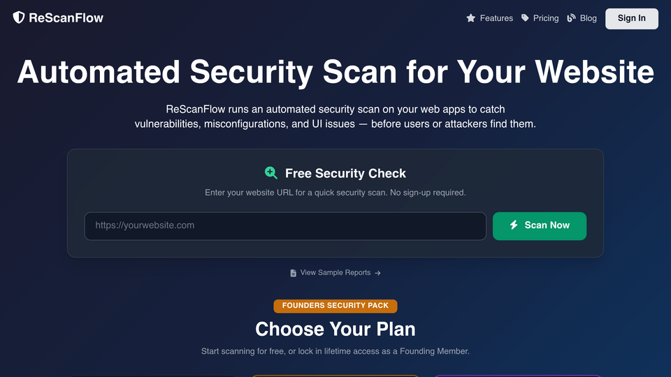 Screenshot of ReScanFlow