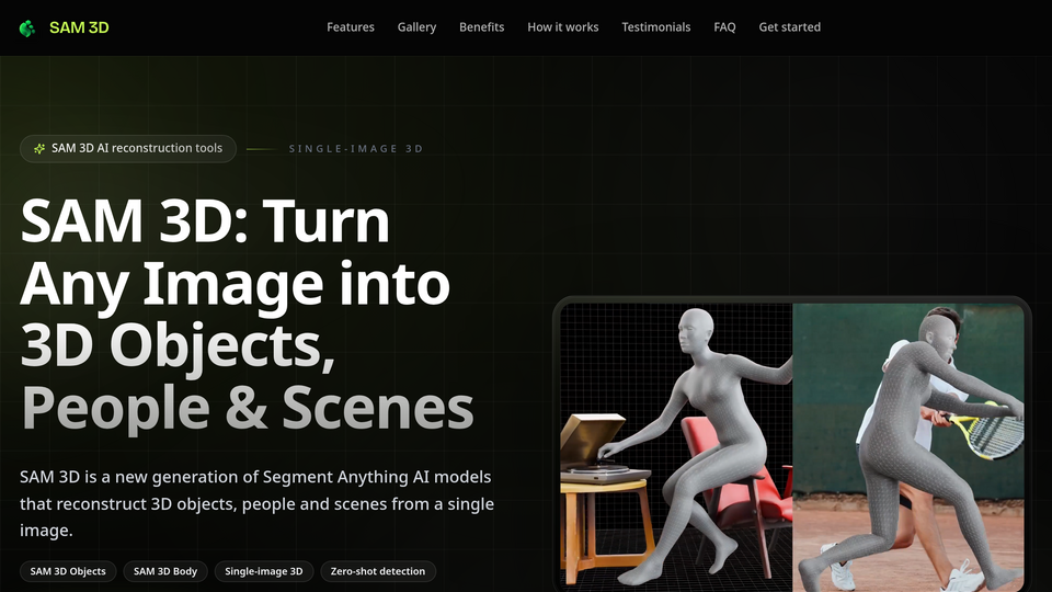 Screenshot of SAM 3D