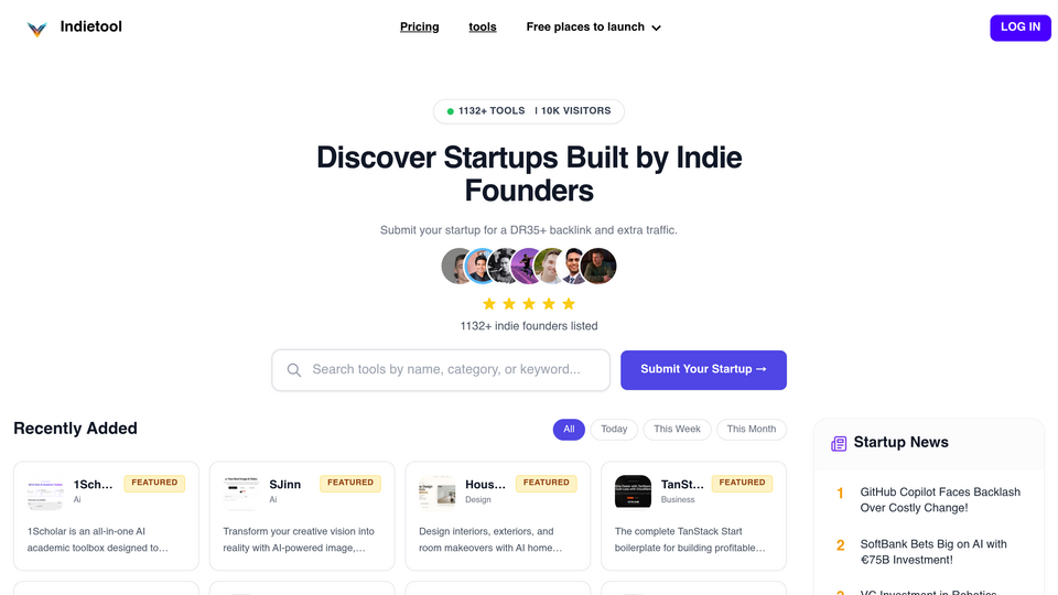 Screenshot of indietool