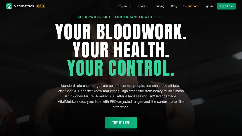 Screenshot of VitalMetrics