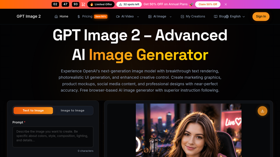 Screenshot of GPT Image 2