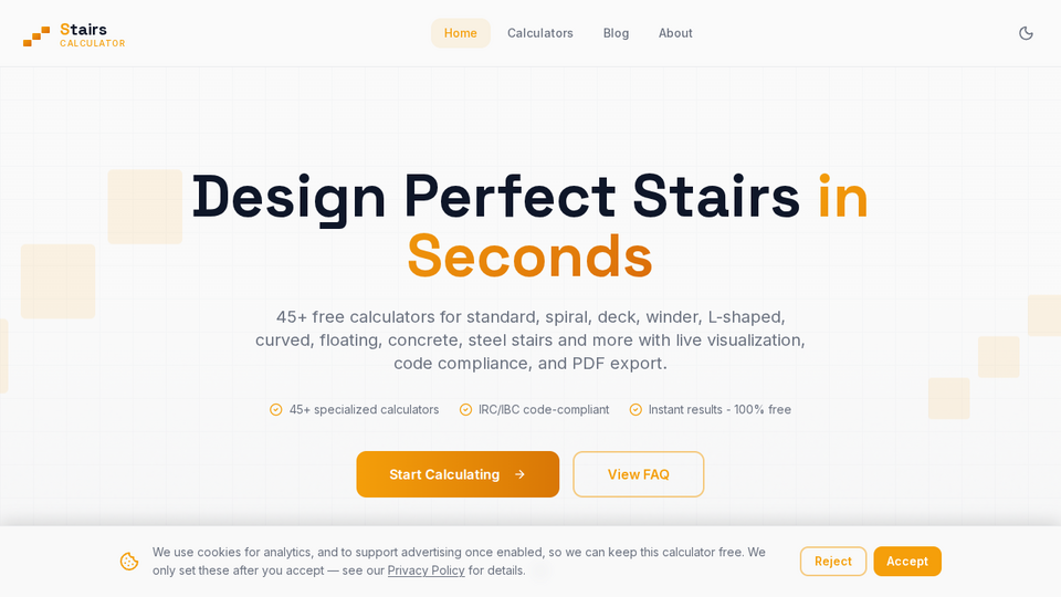 Screenshot of Stair Calculator