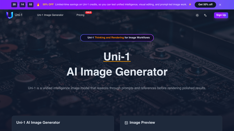 Screenshot of UNI AI
