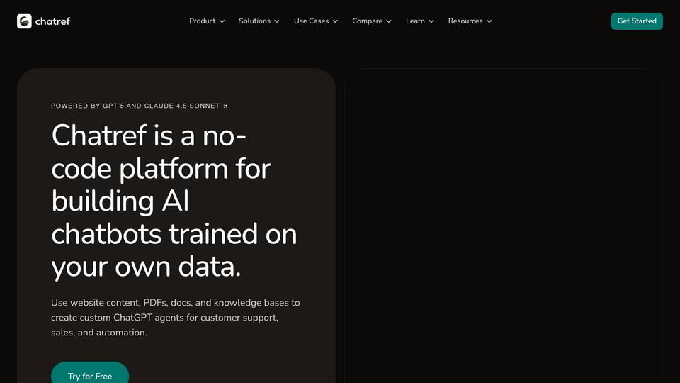 Screenshot of Chatref
