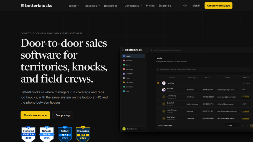 Screenshot of BetterKnocks