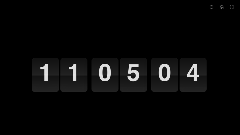 Screenshot of FlipClock