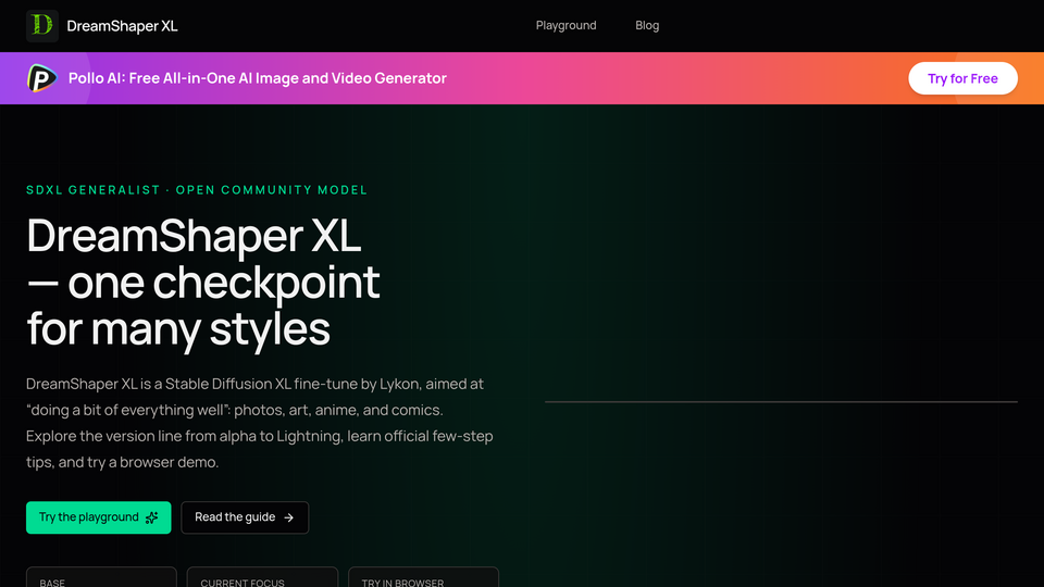 Screenshot of DreamShaper XL