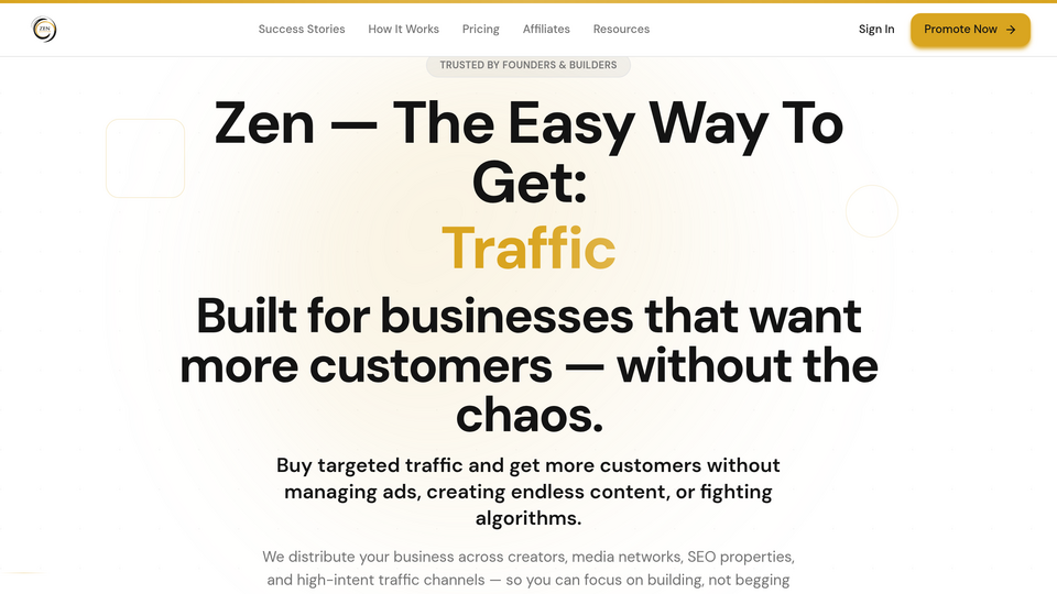 Screenshot of Zen Advertise