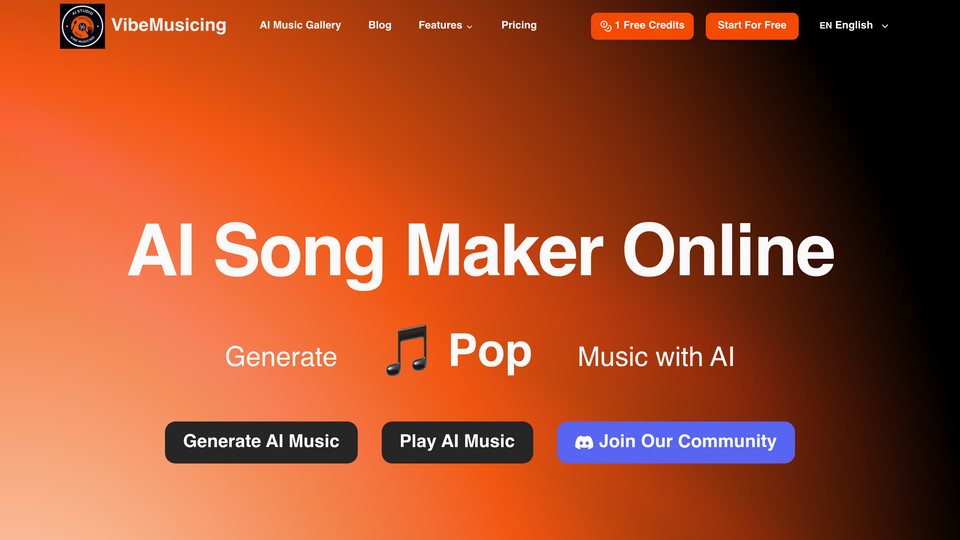 Screenshot of Vibe Musicing | AI Music