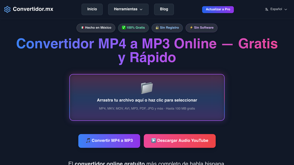 Screenshot of Video to MP3 Converter