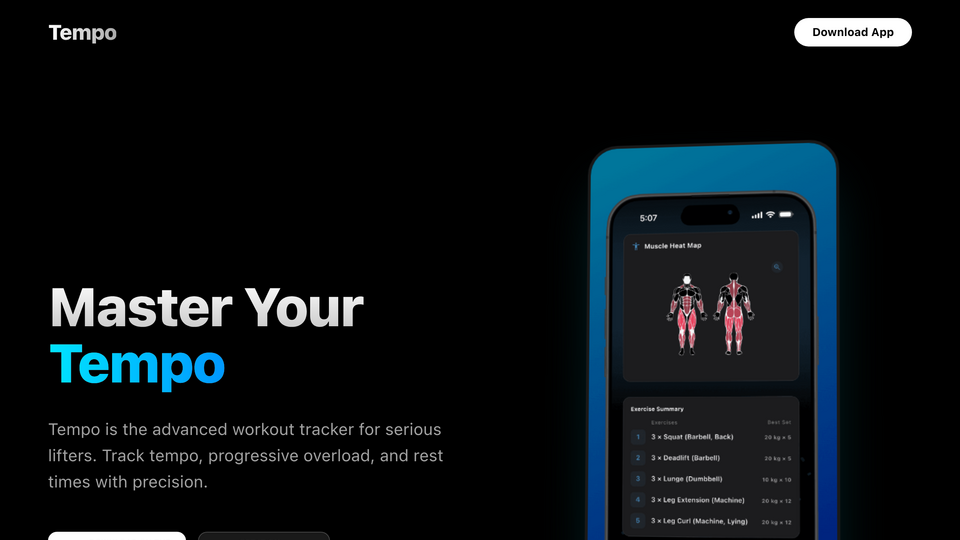 Screenshot of Tempo