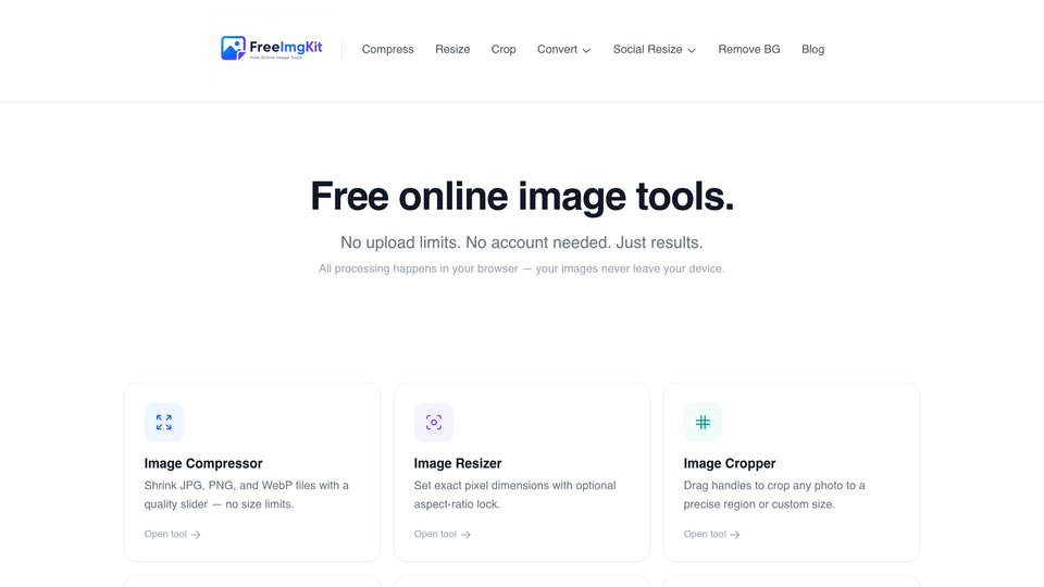 Screenshot of FreeImgKit